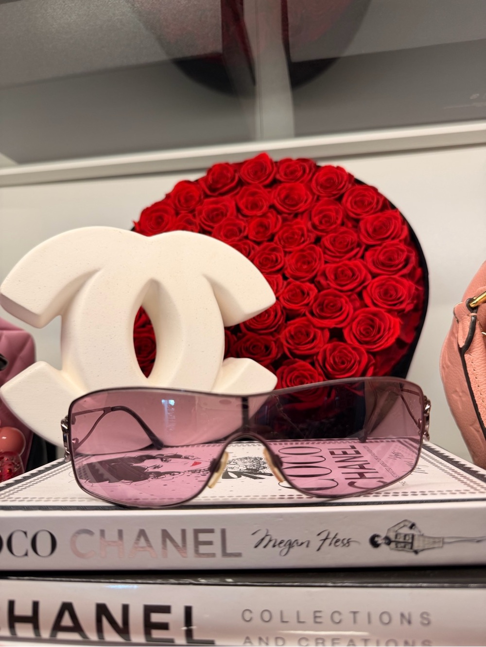 CHANEL Women's Pink Shield Sunglasses - Gradient Pink Lenses
